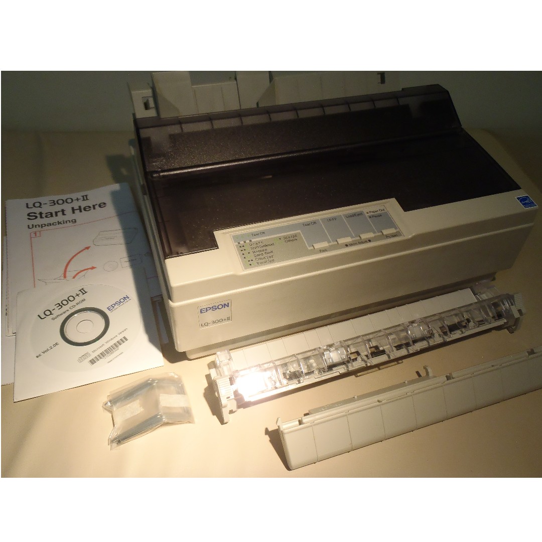 Complete Set of Epson LQ300+II dot matrix printer in retail box