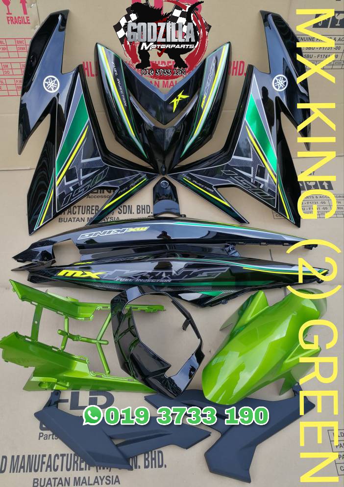 COVERSET YAMAHA Y15ZR MX KING HIJAU, Aksesori Auto di 
