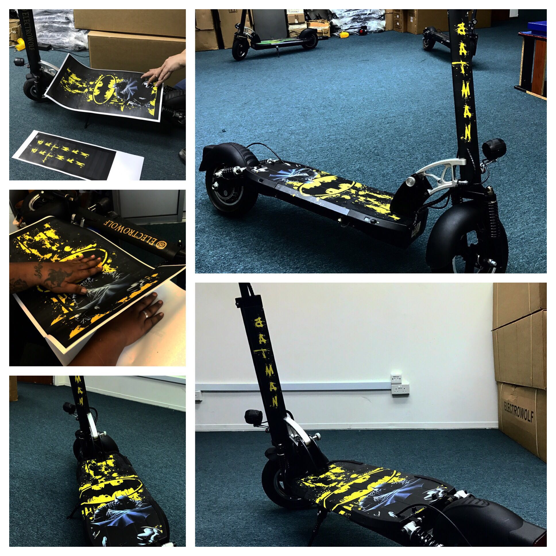 Deck sticker and stem sticker for Electric Scooter, Sports Equipment