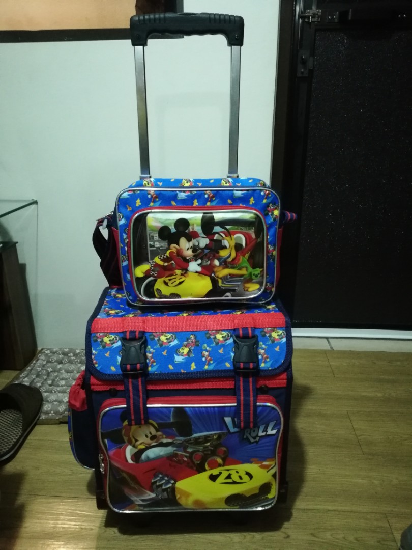 Mickey mouse trolley school bag 2025