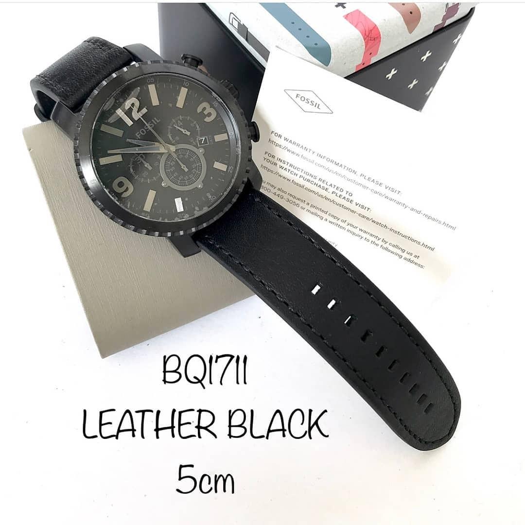 Fossil BQ1711 LEATHER BLACK 5cm