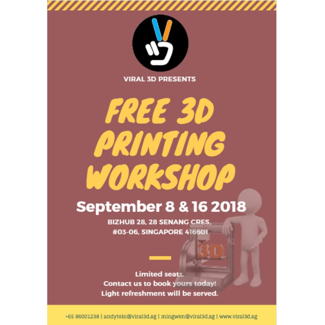 Free 3d Printing Workshop Learning Enrichment Workshops On