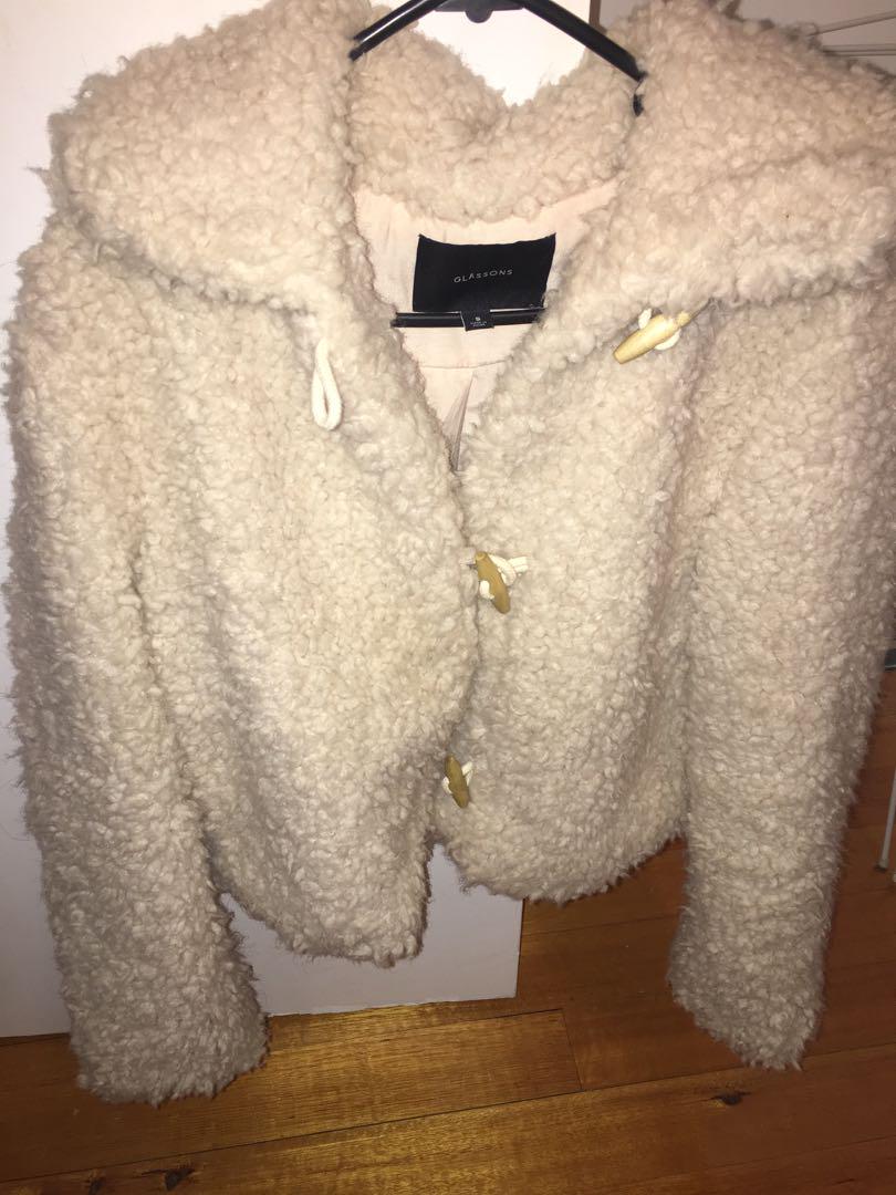 Glassons teddy coat Women s Fashion Clothes on Carousell
