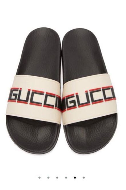 gucci pursuit slides white