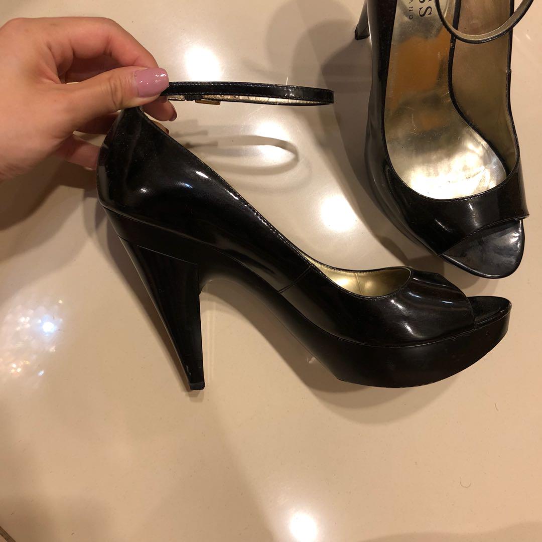 GUESS black high heels, Fesyen Wanita 