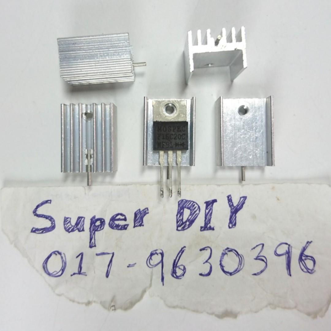Heat sink aluminium for transistor and mosfet DIY project heatsink, TV