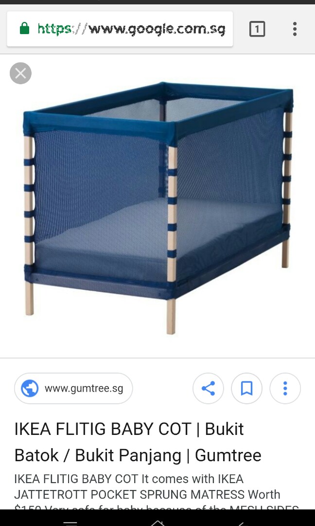 Ikea Baby Cot Babies Kids Cots Cribs On Carousell