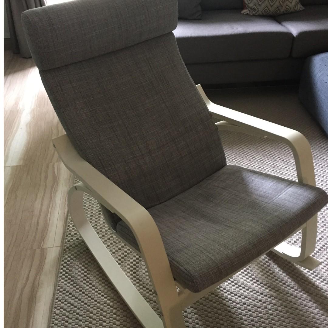 Ikea Poang Rocking Chair And Matching Footstool Furniture Tables