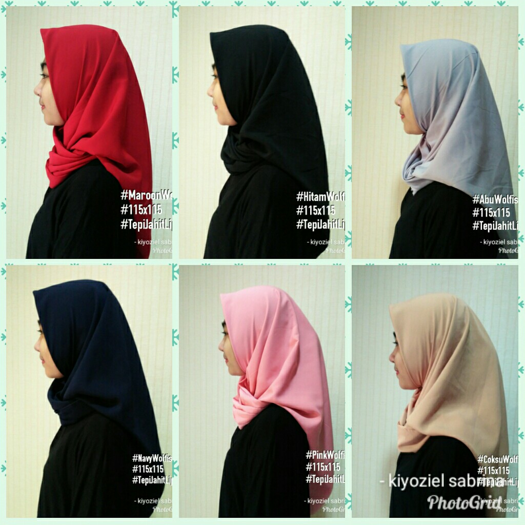 Jilbab Segiempat Wolfis Olshop Fashion Olshop Muslim On Carousell