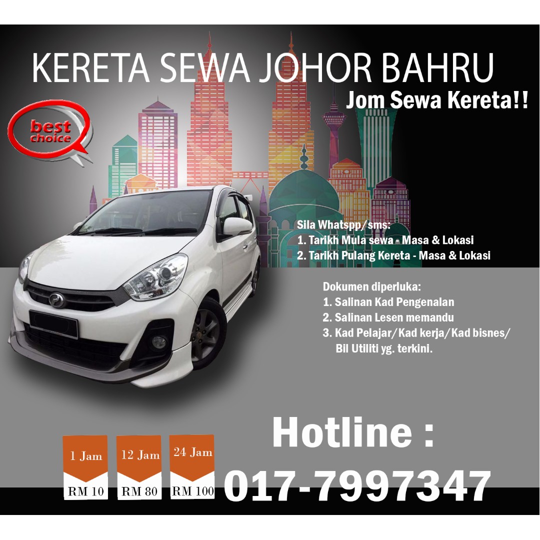 Kereta Sewa Johor Bahru Cars Vehicle Rentals On Carousell