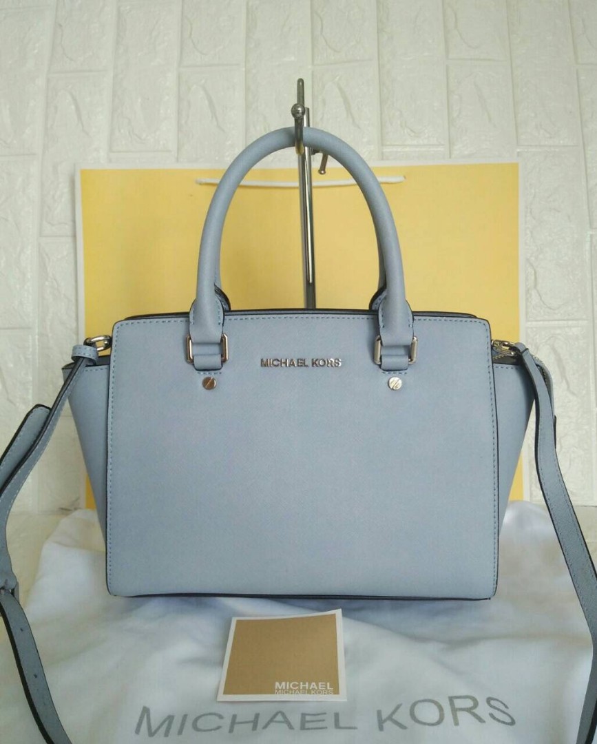 powder blue michael kors bag