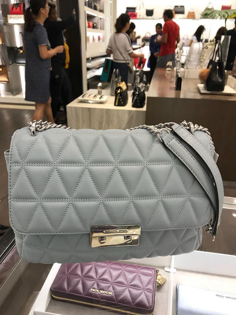 mk sloan large quilted leather