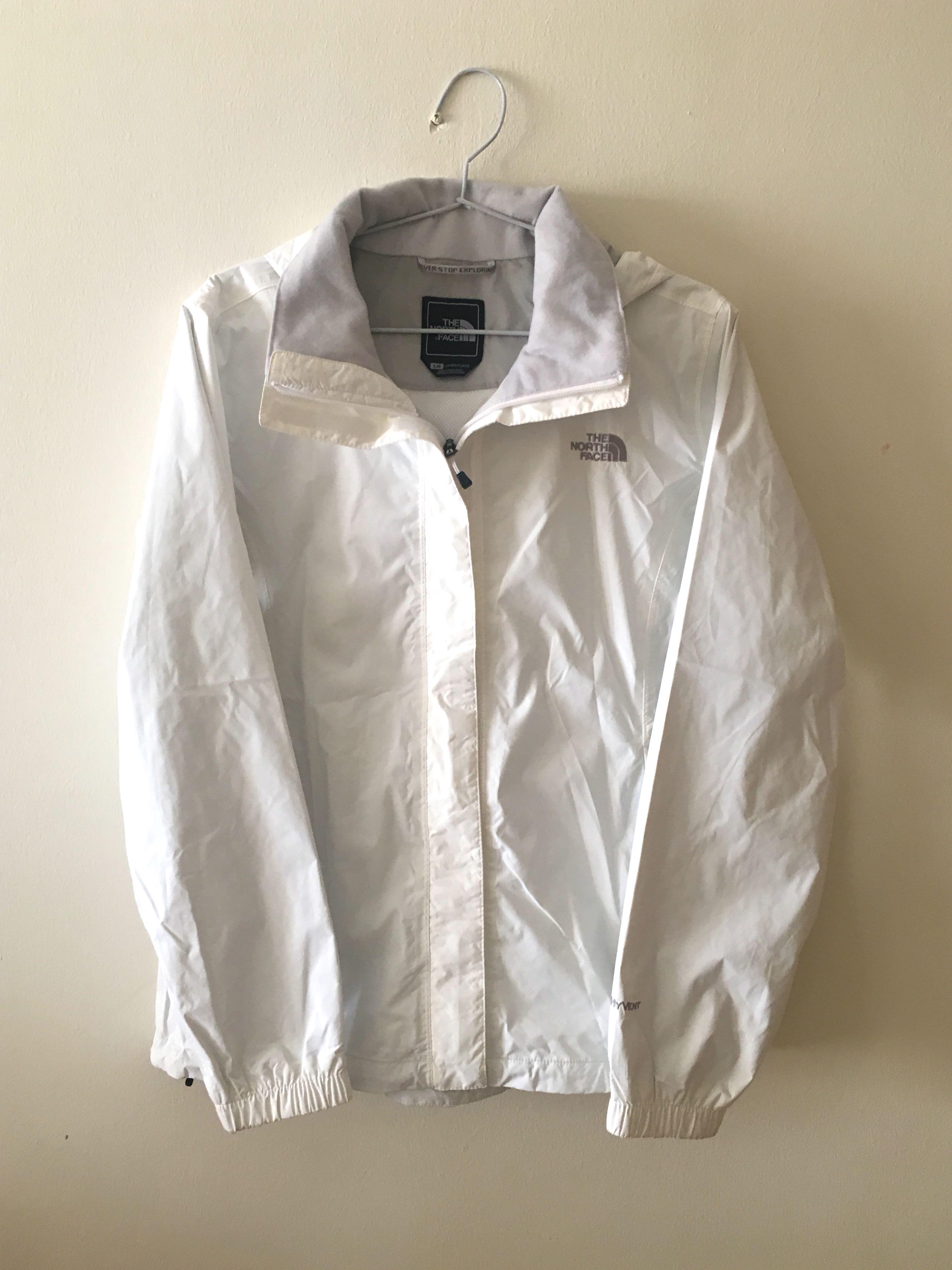 the north face white windbreaker