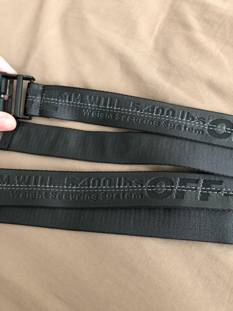 OFF WHITE BLACK INDUSTRIAL BELT, Men's Fashion, Watches & Accessories, Belts  on Carousell