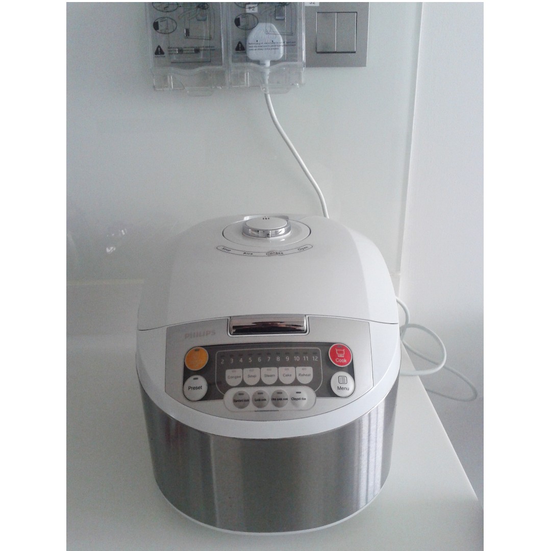 Philips Viva Collection Fuzzy Logic Rice Cooker Hd3038 1 8l Home Appliances Kitchenware On Carousell