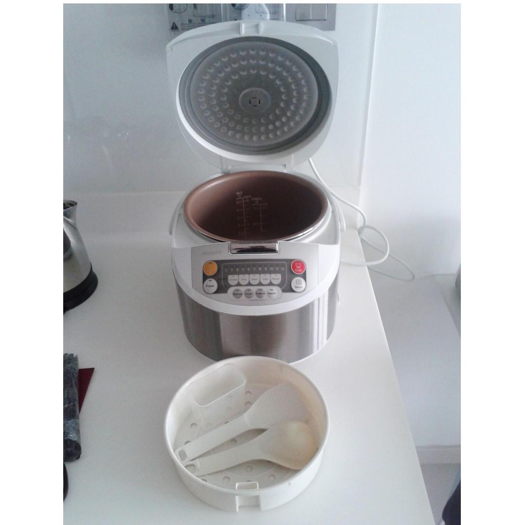 Philips Viva Collection Fuzzy Logic Rice Cooker Hd3038 1 8l Home Appliances Kitchenware On Carousell