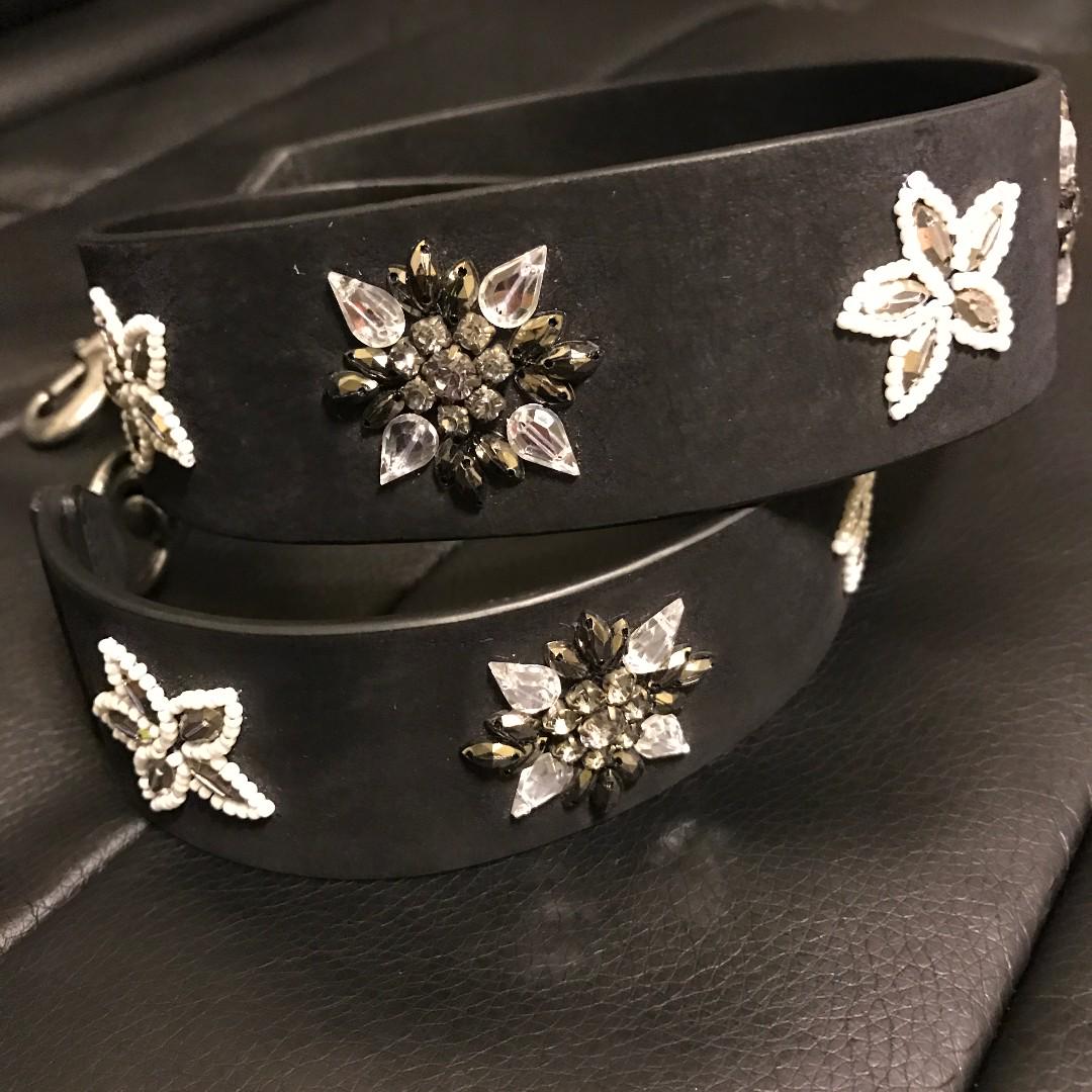Rebecca minkoff studded guitar strap clearance