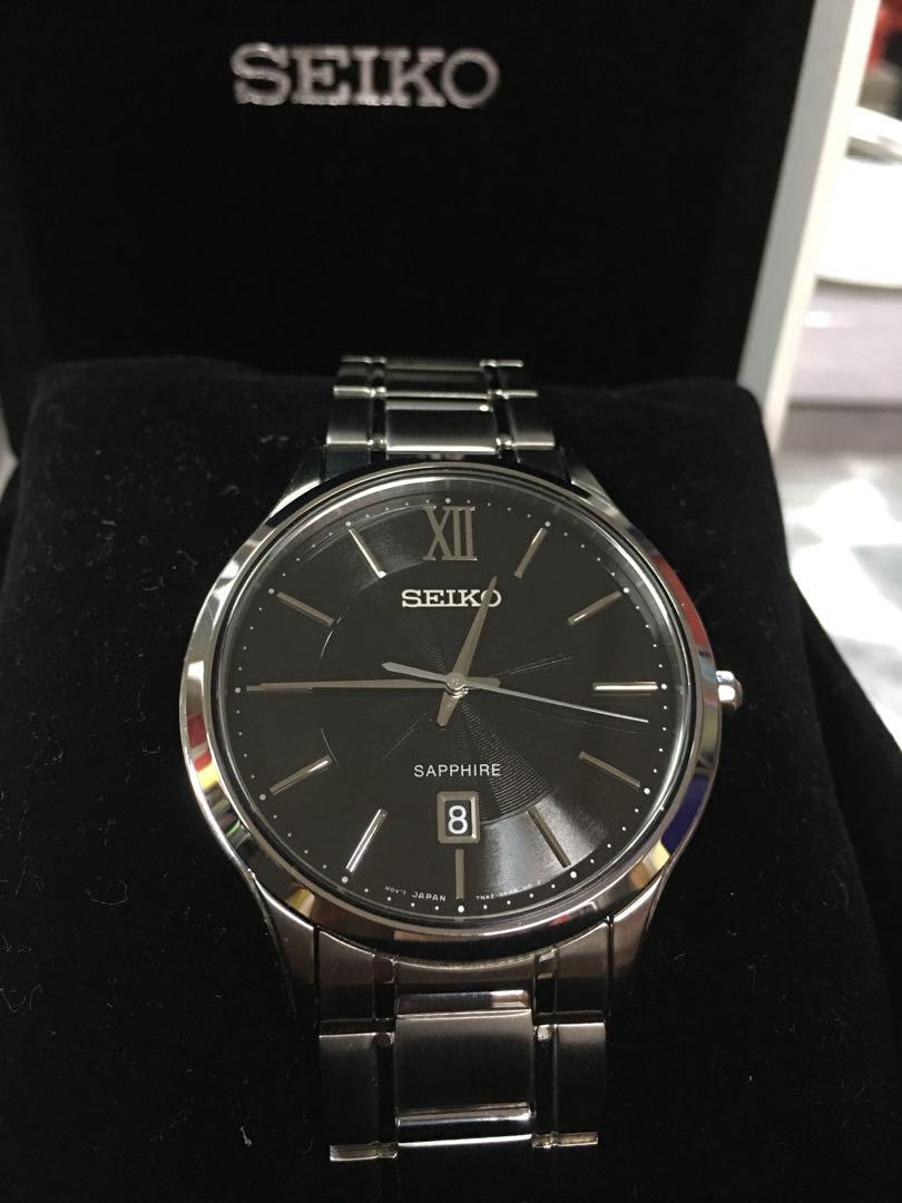Seiko sapphire crystal mens watch shop