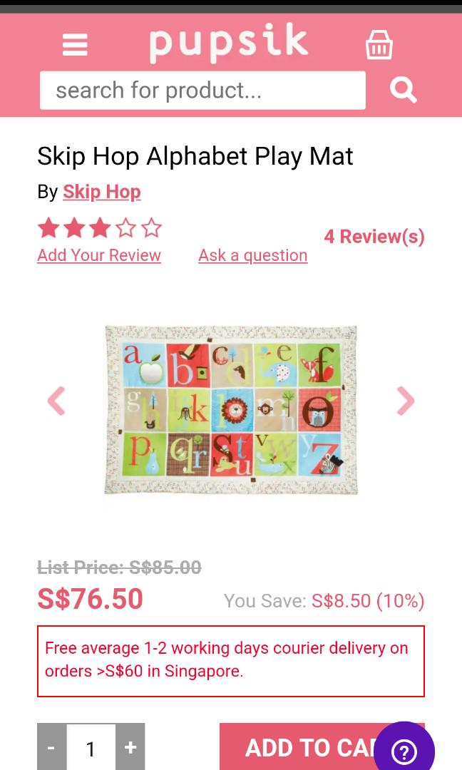 Skip Hop Baby Play Mat Alphabet Zoo Mega Play Mat Babies Kids