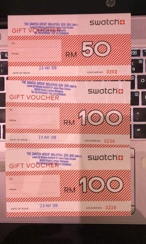 Swatch voucher store