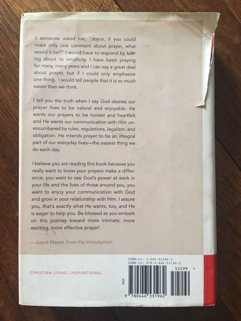 The Power of Simple Prayer (Joyce Meyer) (Category: Religion Books) located in Las Pinas. Submitted by pbb21 (Listing ID 174828971, Image 2). Description: All pages are clean & intact; no markings ; yellowish No plastic cover #garagesale4.