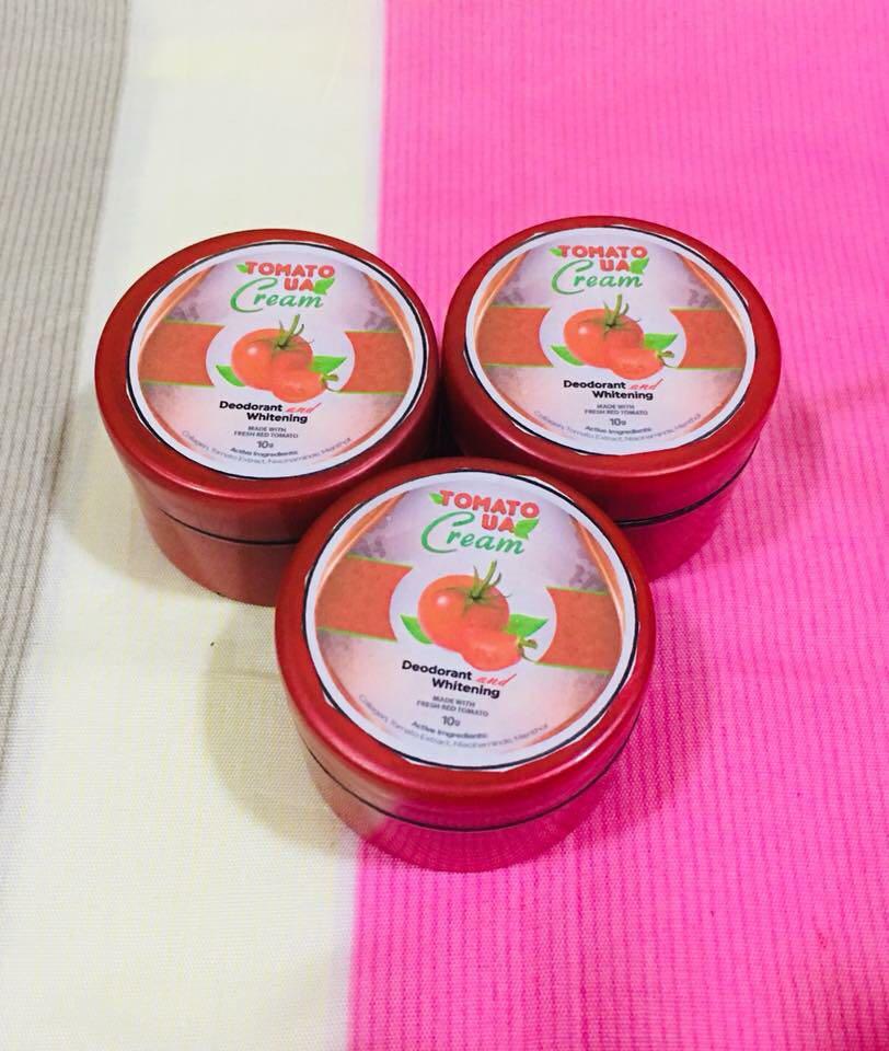 TOMATO UNDER ARM CREAM (Category: Face Care) located in Manila. Submitted by piamra (Listing ID 183668196, Image 2). Description: Deodorant & Whitening 100% Effective 10grms.