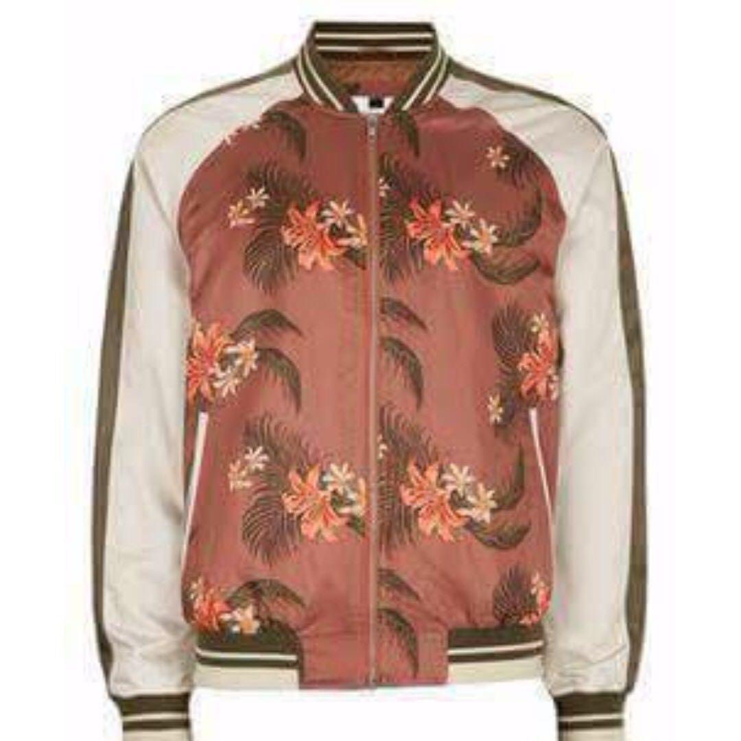 Topman Floral Bomber Jacket
