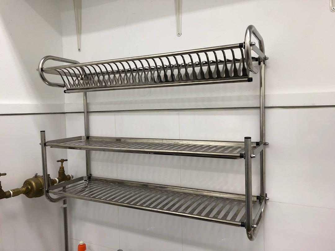 Wall Mount Dish Rack Home Appliances Kitchenware On Carousell Twist wire large dish rack this dish rack is available in 5 different finishes. wall mount dish rack