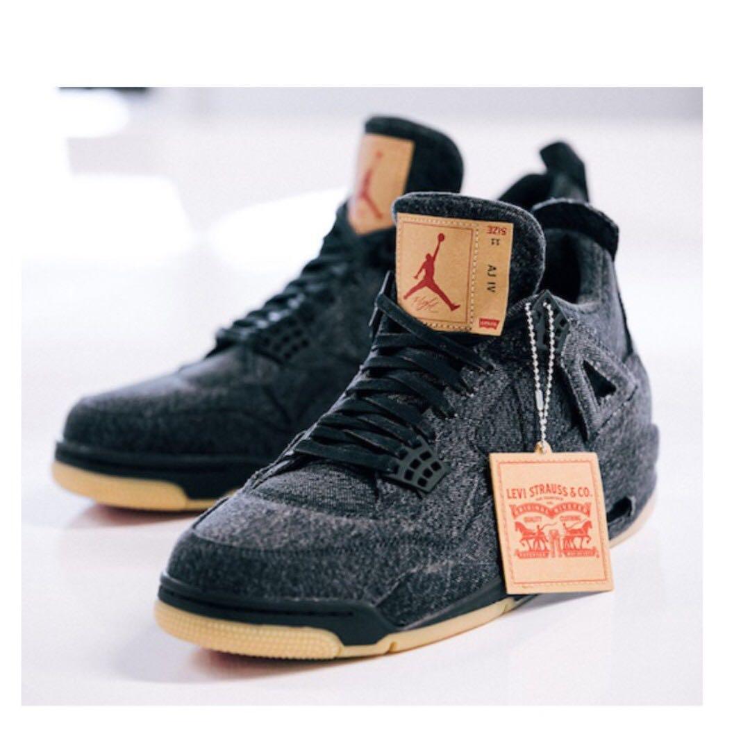 jordan 4 levis black