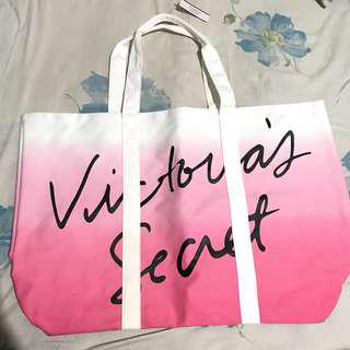 Victoria’s Secret beach day Canvas tote (Ombre pink)