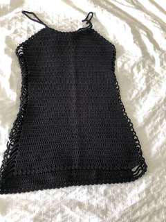 Cute strap black top