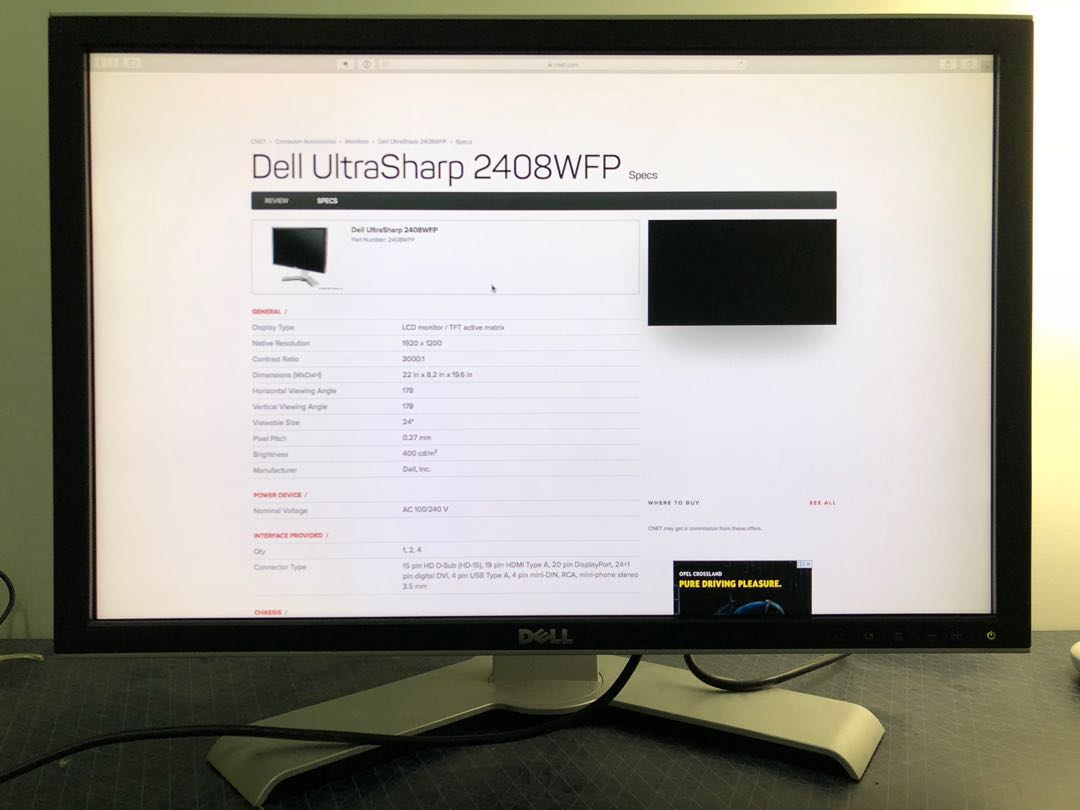 24” Dell UltraSharp 2408WFP 1920 x 1200 