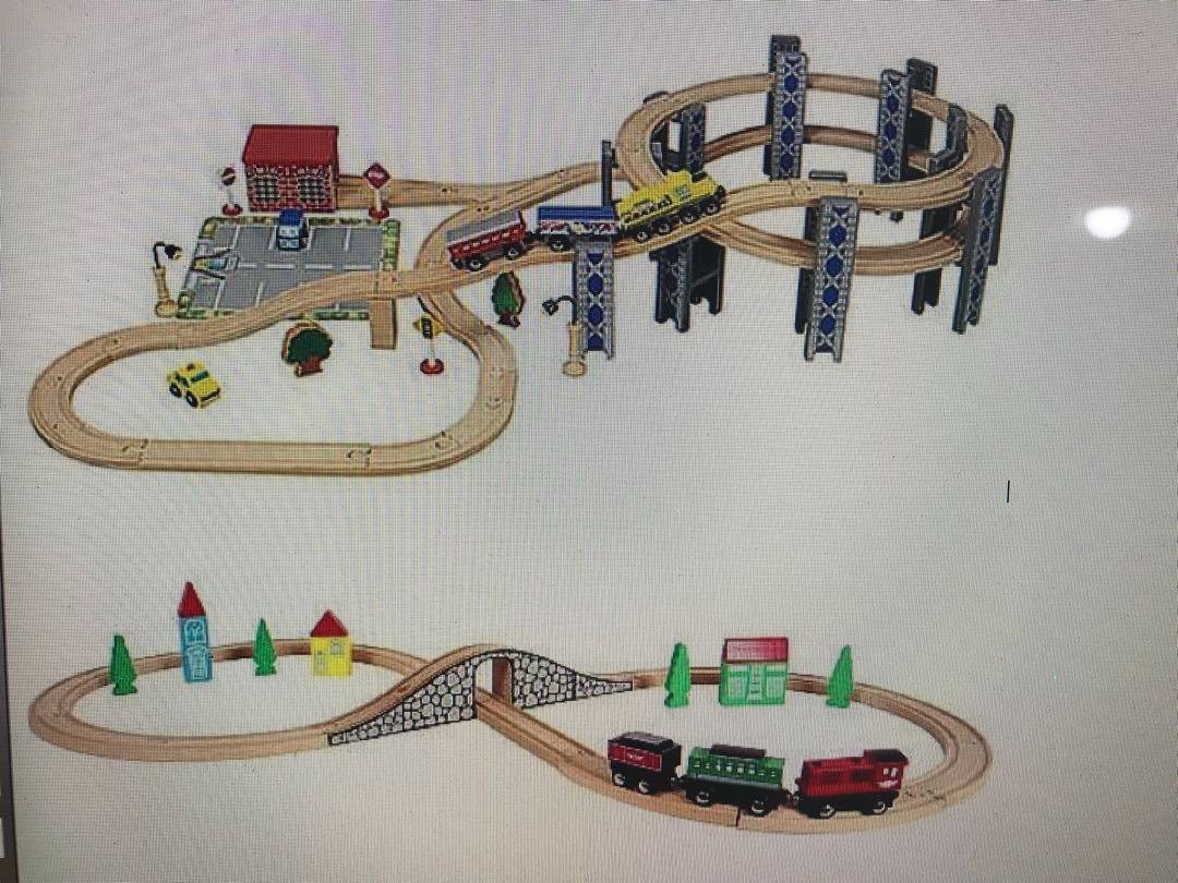 2 Sets Toys R Us Imaginarium Wooden Timber Log Train Set Train, Hobbies &  Toys, Toys & Games On Carousell