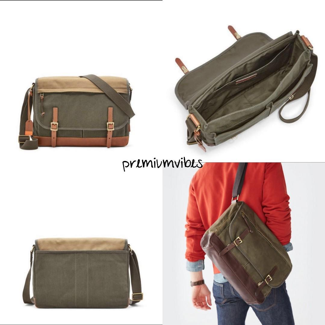 Fossil defender top messenger bag