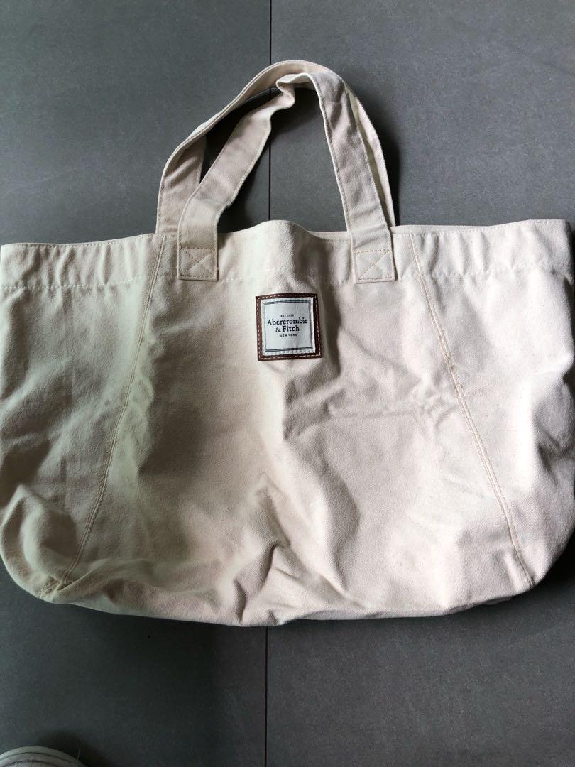 abercrombie and fitch vintage canvas tote