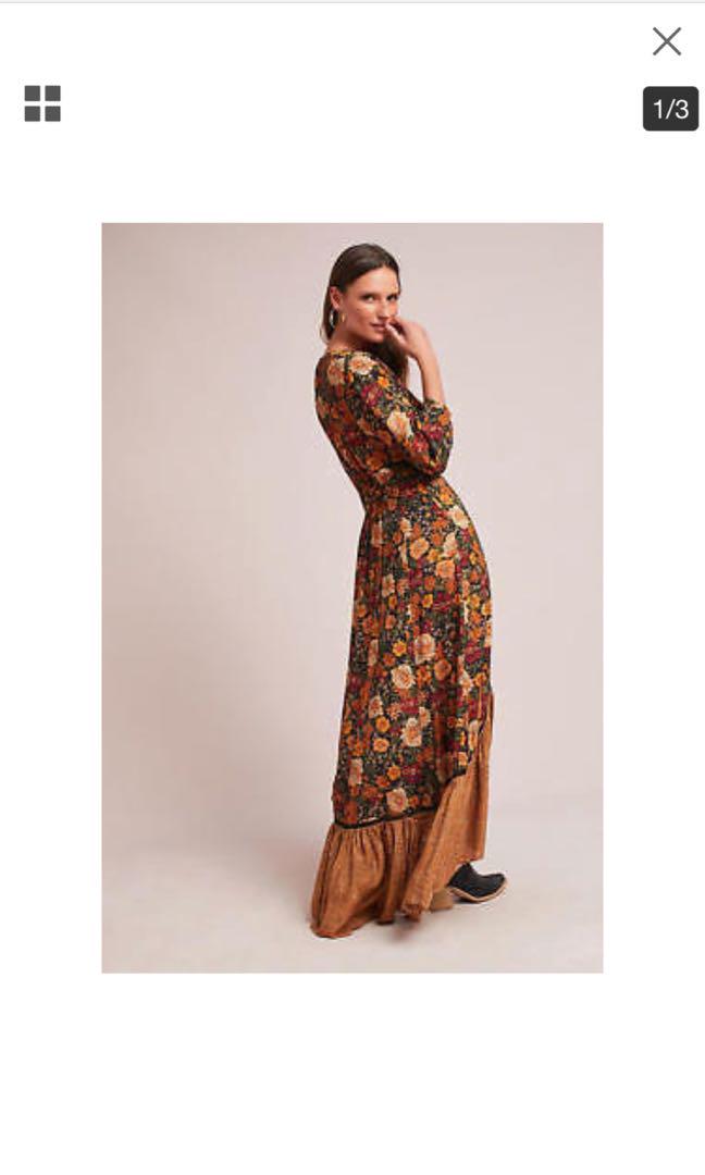 ANTHROPOLOGIE Farm Rio Madrid Wrap Maxi Dress Medium Women s Fashion Clothes on Carousell