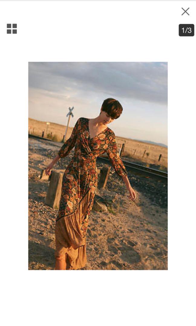 ANTHROPOLOGIE Farm Rio Madrid Wrap Maxi Dress Medium Women s Fashion Clothes on Carousell