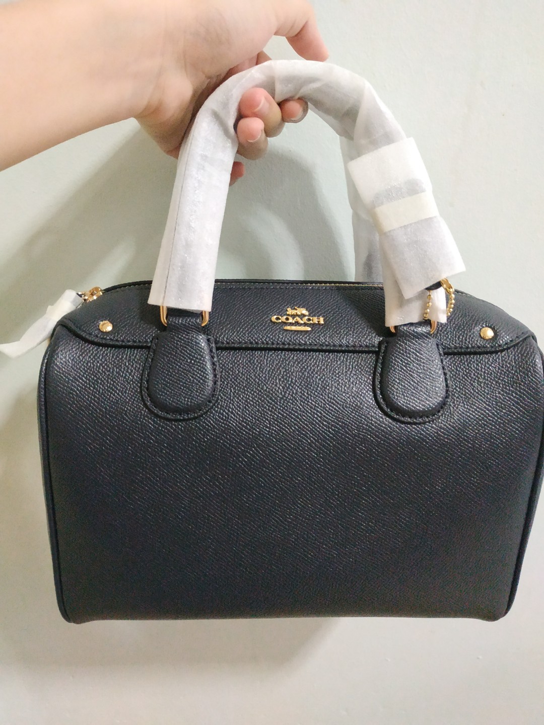 BN Authentic Coach Crossgrain Leather Mini Satchel Crossbody