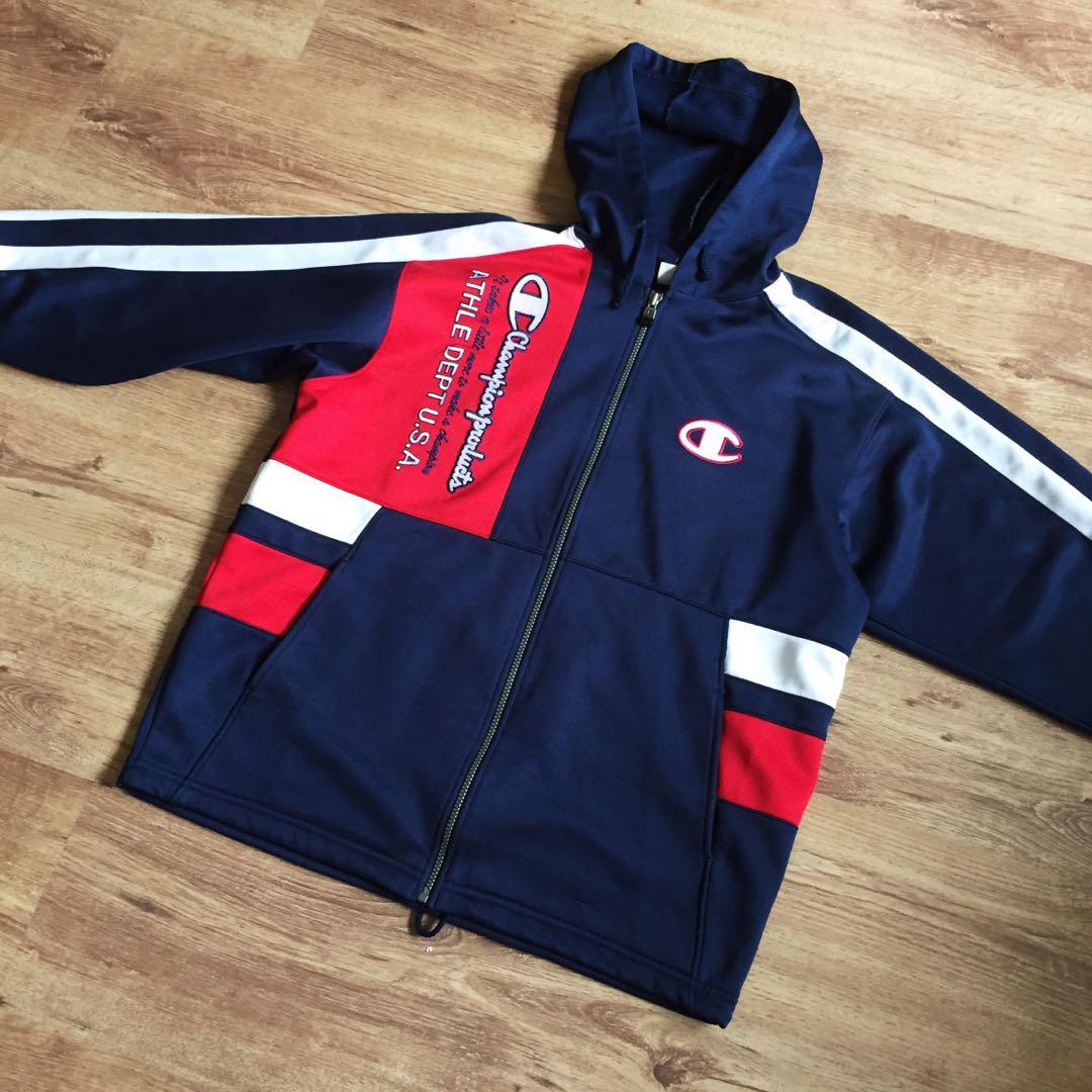 Champion big online logo track jacket