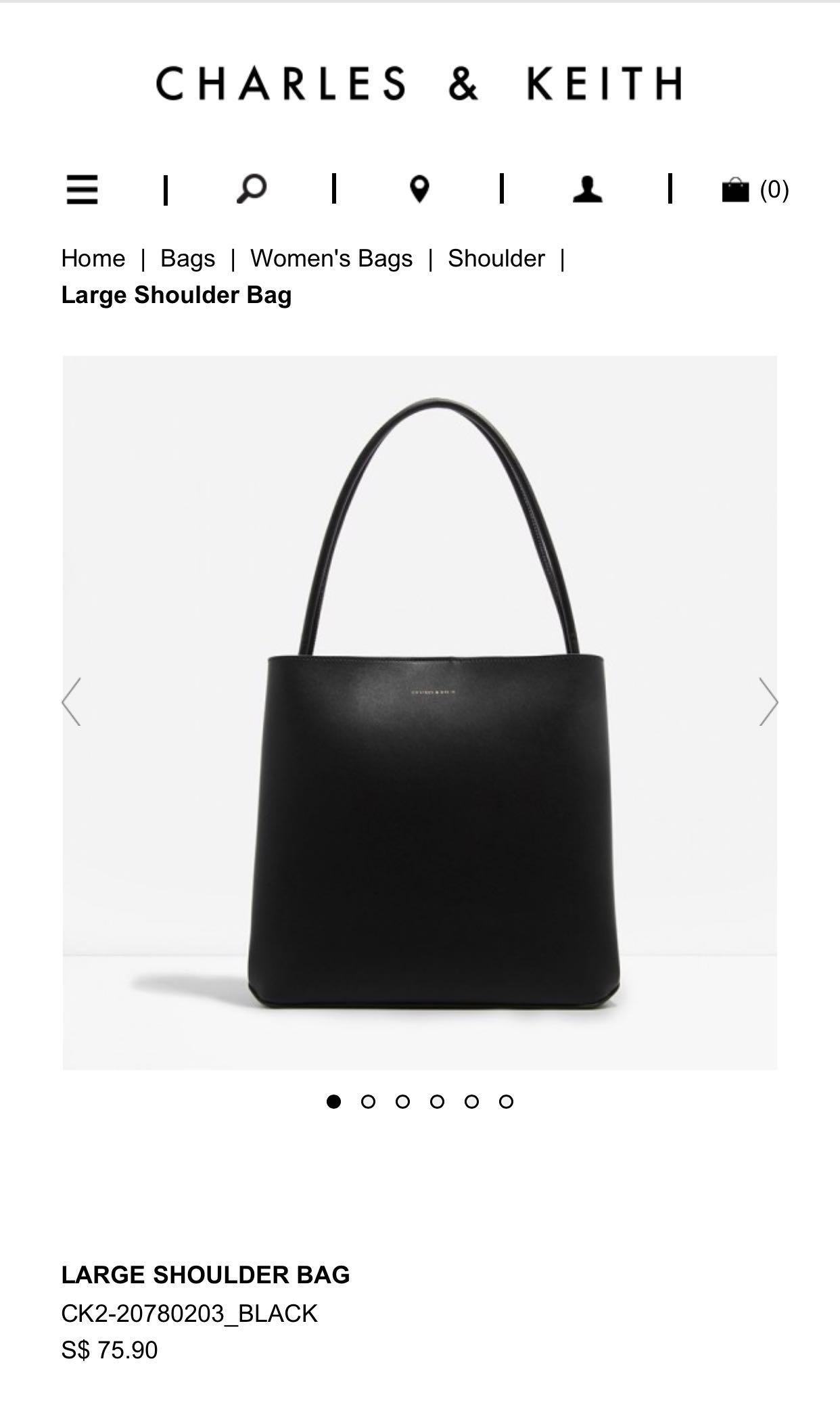 Charles and keith large shoulder bag outlet