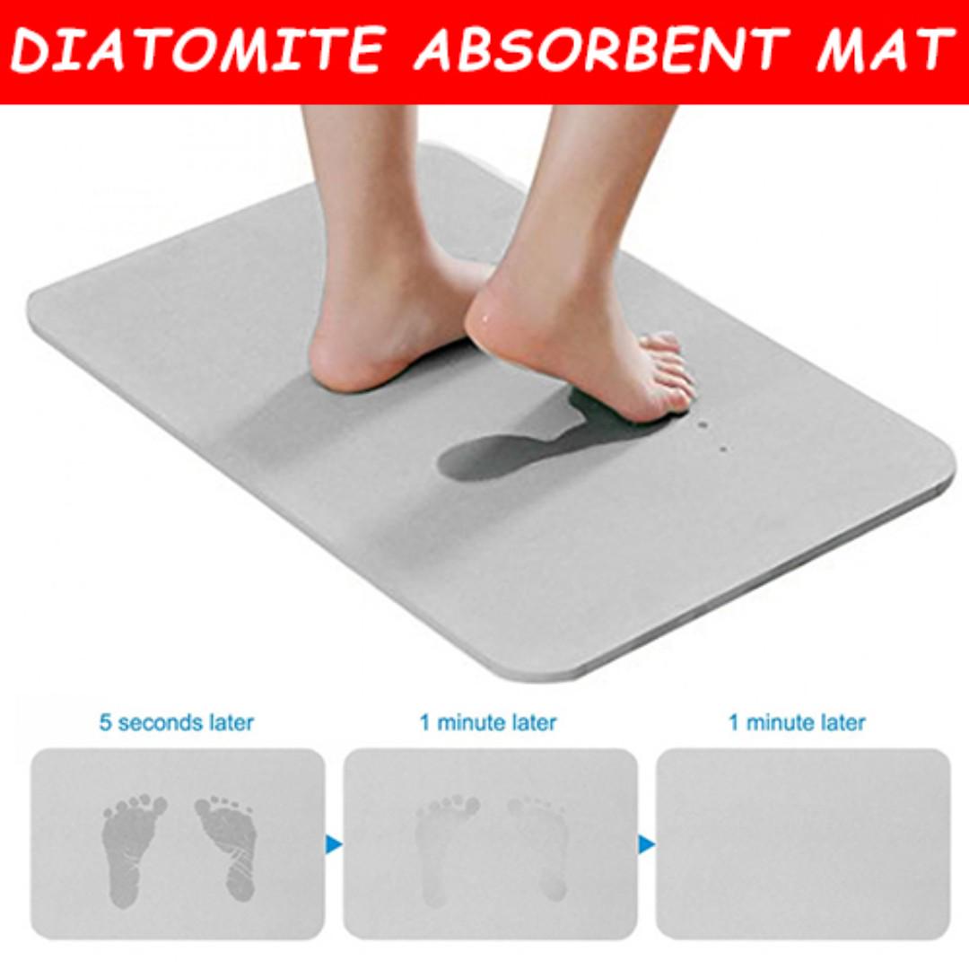 Diatomite Earth Absorbent Fast Drying Bath Floor Mat Non Slip