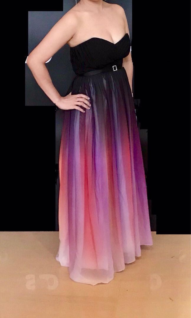 Elegant Prom Dinner Ombre Dress Womens Fashion Clothes Dresses