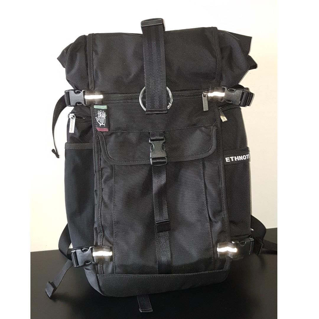 Ethnotek Raja Backpack With Ballistic Black And Guatamala Threads 30l Luxury Bags Wallets Backpacks On Carousell