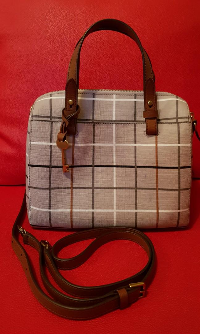 Fossil rachel cheap satchel grey