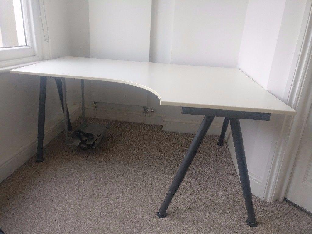 Ikea Galant White Corner Desk Furniture Tables Chairs On Carousell