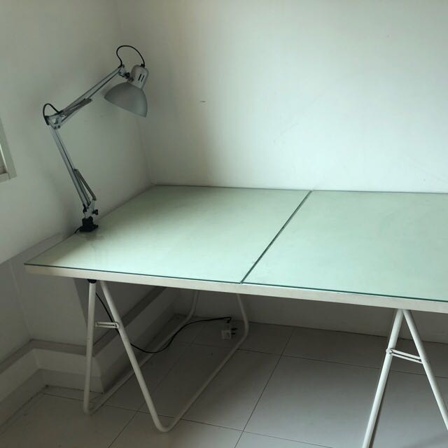 IKEA study table with detachable legs, Furniture & Home Living