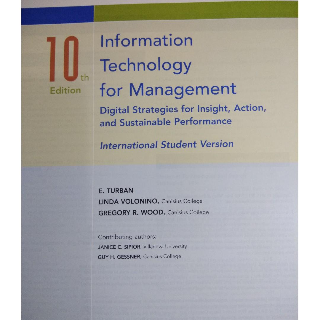 Information Technology For Management Tenth Edition Buku Alat