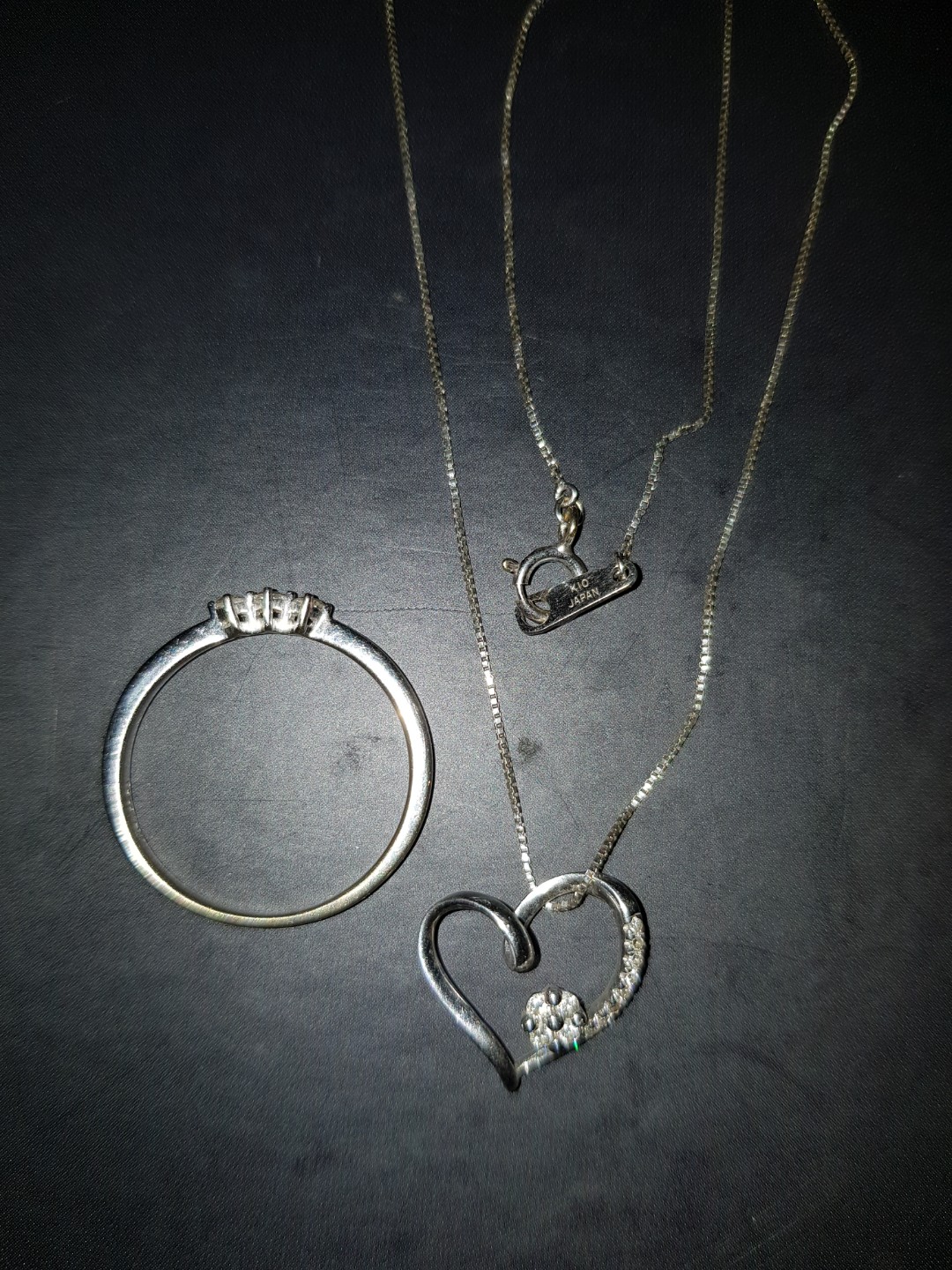 K10 Japan 18k White Gold Necklace Ring Women S Fashion Jewellery Necklaces On Carousell
