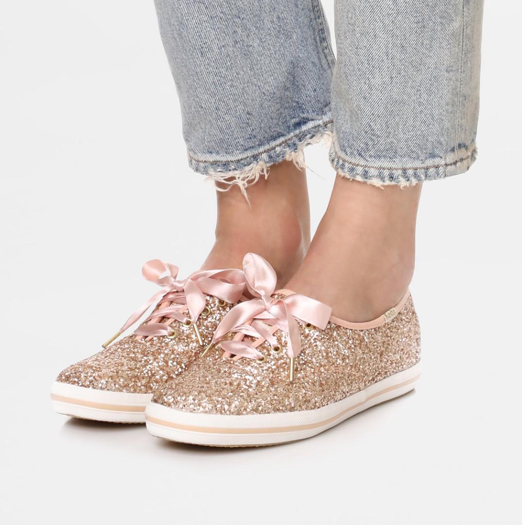 keds glitter rose gold