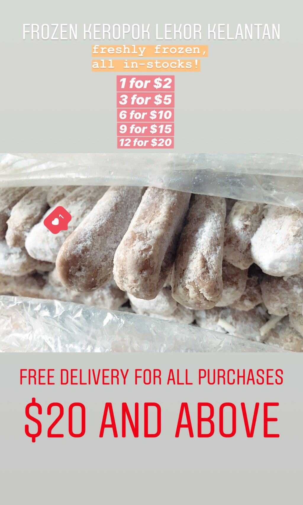 Keropok Lekor Food Drinks Chilled Frozen Food On Carousell